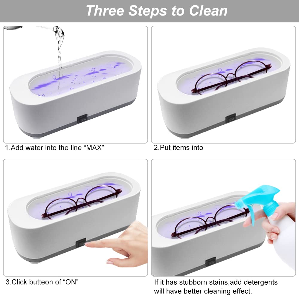 🏆Professional high-tech ultrasonic cleaning: Restore the sparkle to your jewelry and glasses without any risk of damage!🌿✨