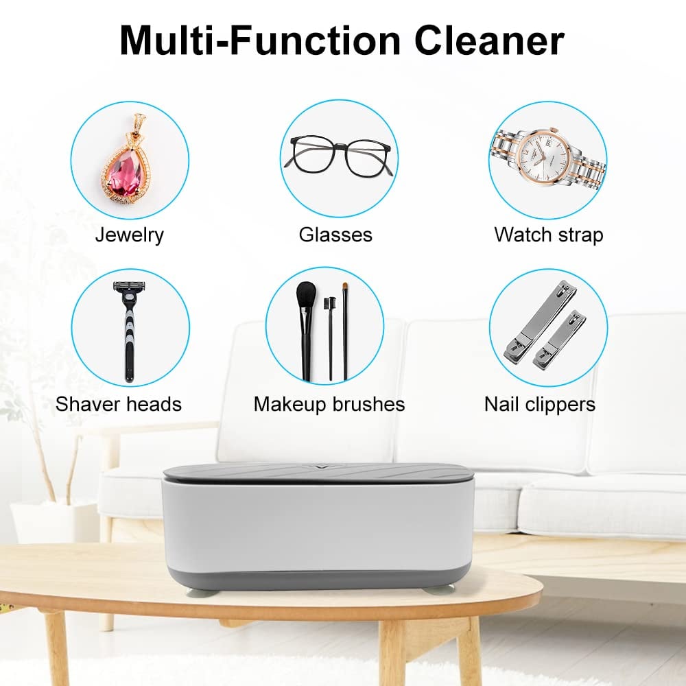 🏆Professional high-tech ultrasonic cleaning: Restore the sparkle to your jewelry and glasses without any risk of damage!🌿✨