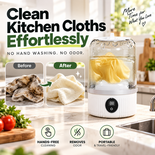 Limited Sale 55% OFF🎁Free your hands🥰Wireless Charging Mini Washing Machine