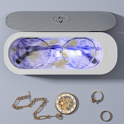 🏆Professional high-tech ultrasonic cleaning: Restore the sparkle to your jewelry and glasses without any risk of damage!🌿✨